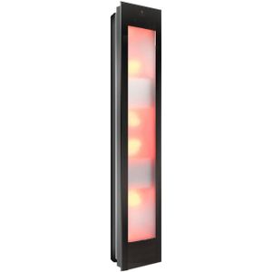 Sunshower combi black uv en infrarood opbouwapparaat 29x144x22.8 cm aluminium zwart