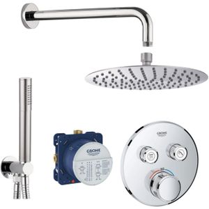 Grohe smartcontrol inbouw doucheset rond met hoofddouche 20 cm en handdouche compleet