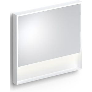 Clou look at me spiegel 2700k led-verlichting ip44 omlijsting in mat wit 90x8x80 cm