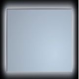 Spiegel sanicare q-mirrors 70x70 cm vierkant met rondom led cold white, omlijsting mat zwart incl. Ophangmateriaal zonder schakelaar