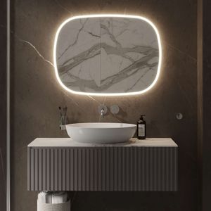 Spiegel martens design paris 100x80 cm met indirecte verlichting rondom en spiegelverwarming