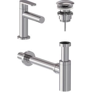 Fonteinkraan Combiset MAY Forma S Model Fonteinkraan, Designplug Always Open & Designsifon Chroom