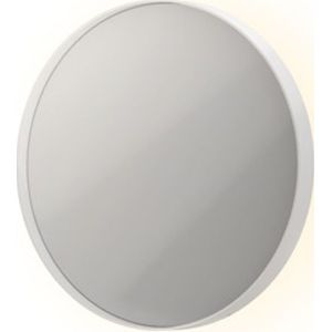 Spiegel ink sp17 rond colour changing led rondom 40x4x40 cm dimbaar in aluminium kader geborsteld mat wit