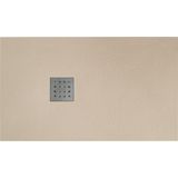 Douchebak vm go krypton 120x70x3 cm polybeton rechthoek taupe