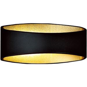 Muurverlichting bws rana led incl. Driver 17.5x8x9 cm zwart en goud