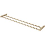 Dubbele handdoekrek bws goldy 60 cm messing geborsteld goud