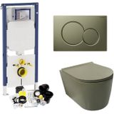 Geberit up720 toiletset wandcloset salenzi civita mat legergroen met sigma 01 drukplaat