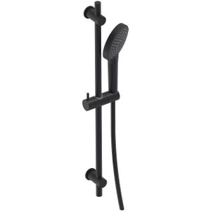 Glijstangset MAY Met 3-Standen Handdouche, Doucheslang en Glijstang 70 cm Mat Zwart PED