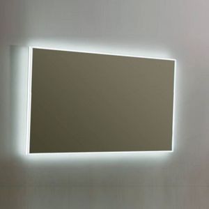 Spiegel sanilux mirror infinity 100x70x4,1 cm aluminium met led verlichting en touch sensor
