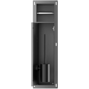 Toiletrol- en Borstelhouder Inbouw Wiesbaden Rocko Betegelbaar Gunmetal