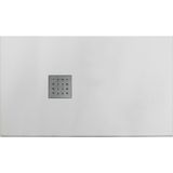 Douchebak vm go krypton 140x80x3 cm polybeton rechthoek licht grijs
