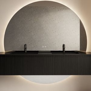 Badkamerspiegel gliss design lios rond 180 cm met led-verlichting en spiegelverwarming