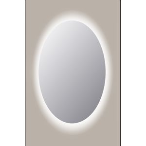 Spiegel Ovaal Sanicare Q-Mirrors 100x70 cm PP Geslepen LED Warm White Met Sensor