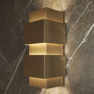 Wandlamp martens design berlin 10x26 cm rechthoek geborsteld koper