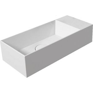 Fontein salenzi spy 45x20 cm mat wit zonder kraangat (inclusief bijpassende clickwaste)