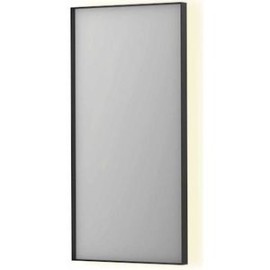 Spiegel INK SP32 40x4x80 cm Incl. Indirect LED-Verlichting Rondom en Spiegelverwarming Mat Zwart