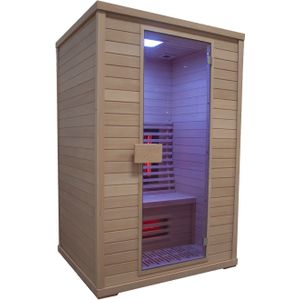 Infraroodsauna Elite Wellness Premiumline Litouwen 130x110x200 cm Hemlock Hout