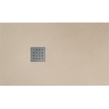 Douchebak vm go krypton 180x90x3 cm polybeton rechthoek taupe
