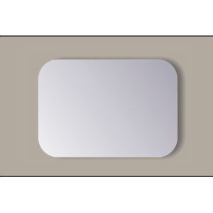 Spiegel Rechthoek Sanicare Q-Mirrors Afgeronde Hoeken 60x90 cm PP Geslepen Incl. Ophanging