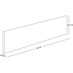 Plint t.b.v. Piet boon mono cristallo 6,5x60 cm grijs