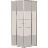 Douchecabine vm go avis 80x80 cm hoekinstap met schuifdeuren chroom