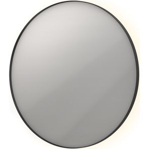 Spiegel ink sp17 rond colour changing led rondom 80x4x80 cm dimbaar in aluminium kader mat zwart
