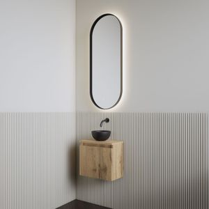 Fonteinset | BWS Leto | Walnut | Waskom Mat Zwart