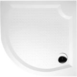 Douchebak gegoten marmer sapho viva 80x80x4 cm kwartrond wit