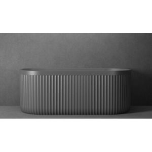Ligbad Half Vrijstaand Ideavit Archtec Rock 170x80x63 cm Cement Grijs