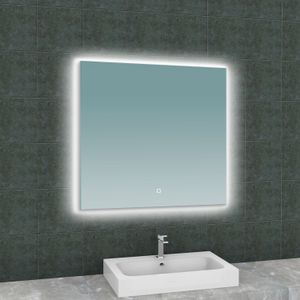 Spiegel wiesbaden soul vierkant met led verlichting backlight 80 cm