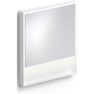 Clou look at me spiegel 2700k led-verlichting ip44 omlijsting in mat wit 70x8x80 cm