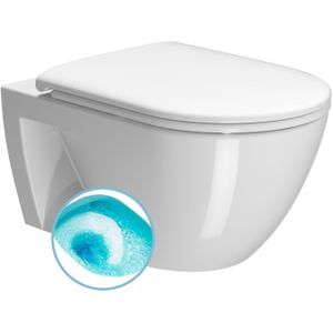 Wand Toilet Swirlflush Eco Sapho Pura 36x55 cm ExtraGlaze Wit