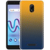 Wiko Jerry 3 Hoesje geel blauwe cirkels