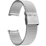 Just in Case Milanees armband voor Fossil Q Gazer Hybrid - Silver