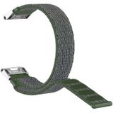 Just in Case Nylon Armbandje met Klittenbandsluiting Garmin Fenix 6S/6S Pro - Groen