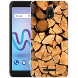 Wiko Jerry 3 Hoesje Houtblokken