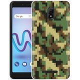 Wiko Jerry 3 Hoesje Pixel Camouflage Green