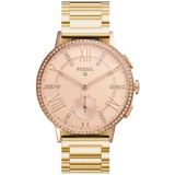 Just in Case Metalen armband voor Fossil Q Gazer Hybrid - Gold