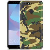 Huawei Y6 2018 Hoesje Army Camouflage Green
