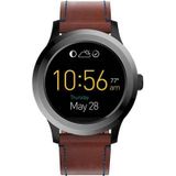 Just in Case Lederen armband voor Fossil Q Founder 2.0 - Coffee
