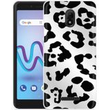 Wiko Jerry 3 Hoesje Luipaard Zwart Wit