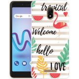 Wiko Jerry 3 Hoesje Tropical Flamingo