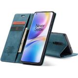 CASEME OnePlus 8 Pro Retro Wallet Case - Blauw