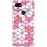 Pixel 2 XL Hoesje Pink-gold-white Marble