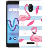 Wiko Jerry 3 Hoesje Flamingo Feathers