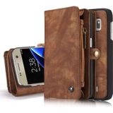 CASEME Samsung Galaxy S7 Edge Luxe Leren Portemonnee Hoesje Bruin