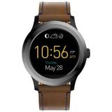 Just in Case Lederen armband voor Fossil Q Founder 2.0 - Brown