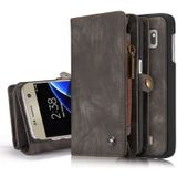 CASEME Samsung Galaxy S7 Edge Leren Portemonnee Hoesje - Grijs