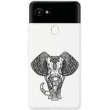 Pixel 2 XL Hoesje Elephant Mandala Black