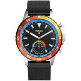 Just in Case Milanees armband voor Fossil Q Crewmaster Hybrid - Black